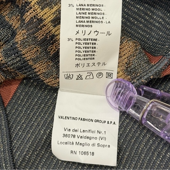 M Missoni Knit Dress Metallic Chevron Size 4 Shimmer Sleeveless Y2K Vintage - Picture 9 of 9